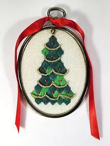 Christbaumschmuck fertig Kreuzstich gerahmt - Bild 1 von 2