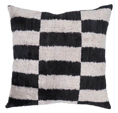 Handmade Black Velvet Feather Insert Square Throw Pillow 16 x 16 in (40 x 40 cm) - Image 1 of 4