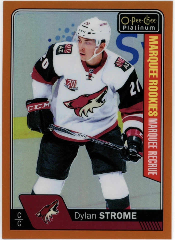 2016-17 O-Pee-Chee Platinum Dylan Strome Marquee Rookie Orange 25/25 #166 - Image 1 of 2