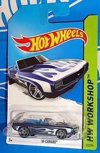 Hot Wheels 2014 Heat Fleet Series #213 '69 Camaro Convertible Mtflk Blue w/ PR5s - Picture 1 of 2
