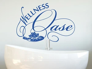 Wandtattoo Wellness Oase Badezimmer Bad Tür Aufkleber Fliesen Aufkleber Deko - Bild 1 von 6