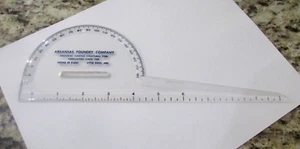 BROWN & BIGELOW ENGINEERING RULER CLEAR PLASTIC ARKANSAS FOUNDRY PHONE PR2-6261 - Picture 1 of 4