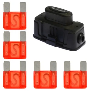 Install Bay MAXIHDH Heavy Duty Maxi Fuse Holder with 5 Pieces 50 Amp MAXI Fuses - Picture 1 of 4