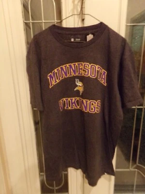 MINNESOTA VIKINGS Authentic NFL Team Apparel Tee Shirt Gray Size (M) NWT $19.99 - Image 1 of 4