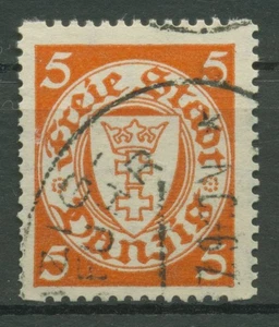 Danzig 1924 Staatswappen im Oval mit Rollenzähnung 193 Dy gestempelt - Bild 1 von 1