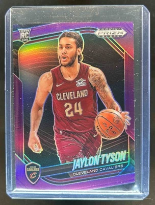 2024-25 Prizm Black Jaylon Tyson RC Purple Prizms Rookie #51/99 Cavaliers - Image 1 of 2