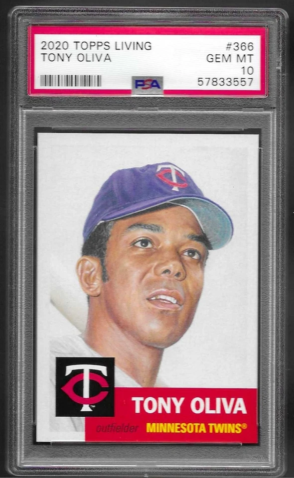 2020 Topps Living Set # 366 TONY OLIVA GEM MINT PSA 10 Minnesota Twins HOF - Image 1 of 1
