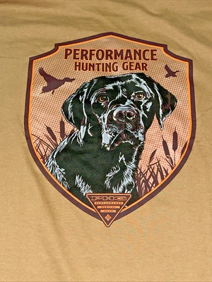 Columbia PHG Long Sleeve T Shirt Mens XL Brown Hunting Dog Duck New (2-10) - Image 1 of 4