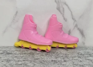 Vintage 1991 Barbie Rollerblades Pink Boot Yellow Blades Faux Straps 90s - Picture 1 of 7