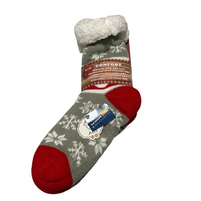 Jungfrau Mujer Nuevo Con Etiquetas Cálido Acogedor Sherpa Antideslizante Zapatilla Calcetines Navidad Invierno OS Foto 1 de 4