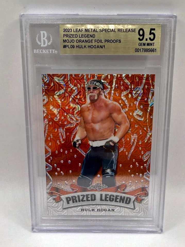 2023 Hoja Metal PRECIADO LEYENDA NARANJA MOJO Hulk Hogan PRUEBA #D 1/1 BGS 9,5 GEMA Foto 1 de 1