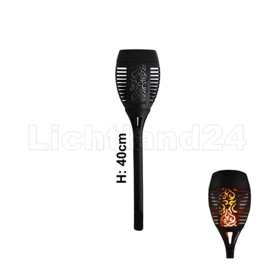 LED Solar Gartenfackel ORIENTAL Flammeneffekt, H. 40cm m. Erdspieß - Bild 1 von 4