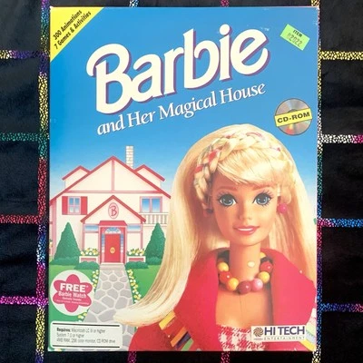 Barbie And Her Magical House - Mac 1994 VERY RARE - Game, Box & Manuals - Image 1 of 4