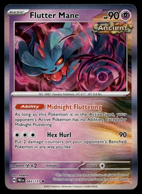 FLUTTER MANE 043/131 RARE PRISMATIC EVOLUTIONS POKEMON - Image 1 of 4