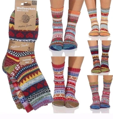 6 Pairs Women's Wool Thermal Winter Crew Socks Size 9-11 - Image 1 of 4