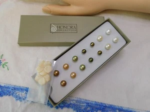 Honora Zuchtperlen Ohrringe Box Set sieben Paar Sterling Silber 925 - Bild 1 von 6