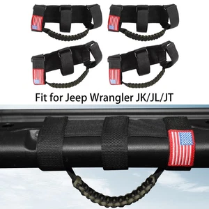 4 piezas manijas de agarre verde militar para Jeep Wrangler TJ JK JL JT acceso interior - Imagen 1 de 8