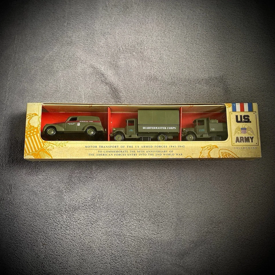 Lledo - Motor Transport - 1941-1942 - US Armed Forces - 3 Car Truck Set - 1991 - Image 1 of 4