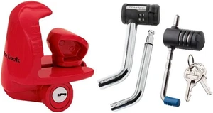 Master Lock-Universal Size Fits 1-7/8, 2, 2-5/16 Couplers-Trailer Locks 3895DAT - Picture 1 of 6