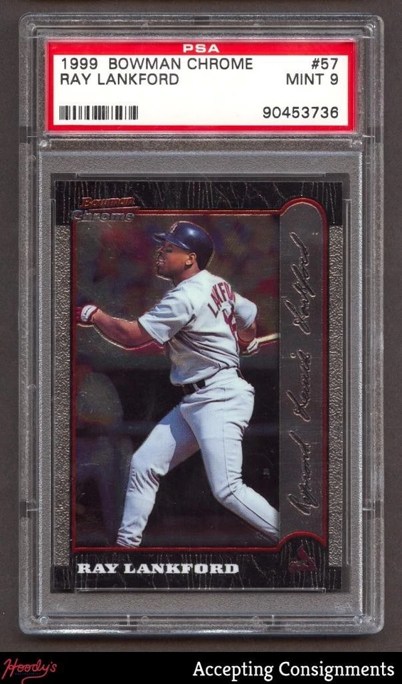 1999 Bowman Chrome #57 Ray Lankford CARDINALS PSA 9 MINT - Image 1 of 2