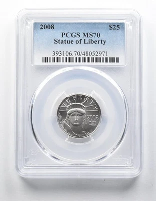 MS70 2008 $25 American Platinum Eagle 1/4 Oz Platinum PCGS *2123 - Image 1 of 3