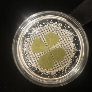 Palau 2024 1oz Lucky Clover Silver Coin 5Dollars (one ounce of luck) - Picture 1 of 9