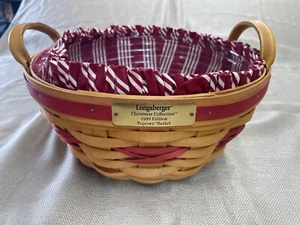 Longaberger Popcorn Basket Christmas Collection 1999 Edition Basket Liner Protec - Picture 1 of 14