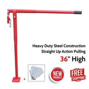Heavy Duty Metal T-Post Puller Removing Fence Stake Tree Stump Sign Post Pulling - Picture 1 of 2