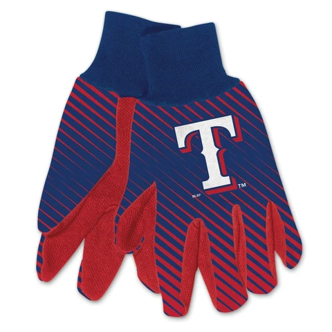 TEXAS RANGERS STRIPED UTILITY GRIPPER DOTS GLOVES NEW WINCRAFT Cover