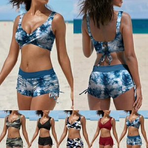 Ladies Women Push Up Bra Sexy Bikini Set Shorts Swimsuit Swimwear Bathing Suit - Picture 1 of 13