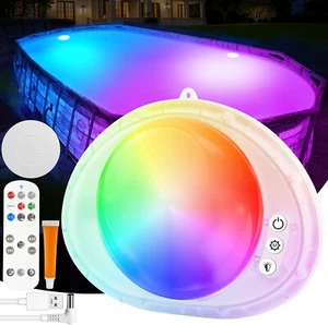 Rechargeable Magnetic Submersible Underwater Pool Lights with Remote Control - Picture 1 of 7