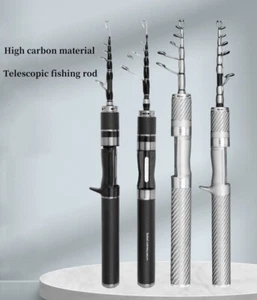 Telescopic Fishing Rods Carbon Fiber Rod Casting / Spinning Rod Straight Poles - Picture 1 of 67