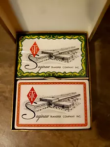 Vtg Brown & Bigelow Double Deck Playing Cards & Rev. Stamps Saginaw Transfer Co - Picture 1 of 7
