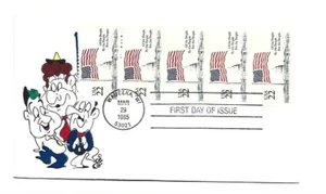 2116a 22c Flag over the Capitol booklet pane of 5, Animated by Ellis FDC - Picture 1 of 1