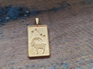 ♥N. 23- Vecchio ciondolo in metallo Capricorno 30x15 mm ♥ - Foto 1 di 2