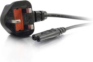 5 Stück Stromkabel UK Stecker Kabel C7 Fig 8 IEC C7 Netzkabel Figur 8 Netzkabel 1 m - Bild 1 von 1