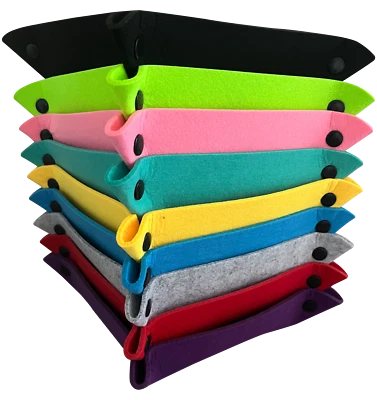 MARKENLOS Multifunktionale Würfelunterlage - Spiel Spaß - Stoff 25x25cm schwarz blau grün