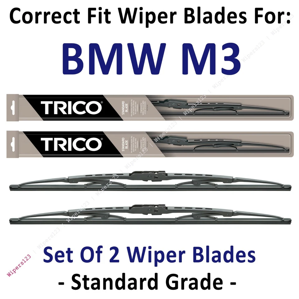 Paquete de 2 limpiaparabrisas estándar - apto para BMW M3 1988-1991 - 30200x2 Foto 1 de 1