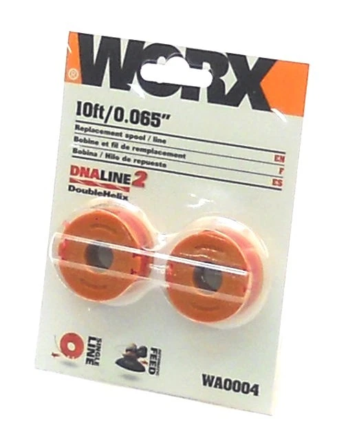 WORX 10 Ft. V String Trimmer Line Replacement Edger Spool Weed Whip Works 2pk - Image 1 of 1