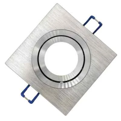 Portafaretto Quadrato Argento Orientabile da incasso cartongesso Lampadina led 8 - Immagine 1 di 4