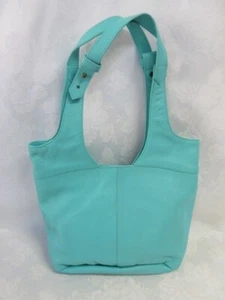 North Style Turquoise Blue Leather Bag Purse Hobo Shoulder Bag , NEW w/o Tags! - Picture 1 of 10