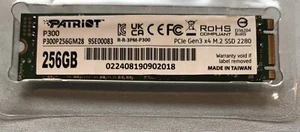 256GB m.2 2280 SSD SOLID STATE DRIVE Patriot - Photo 1 sur 3
