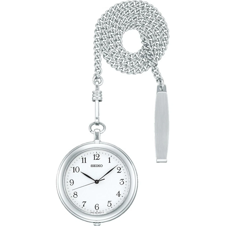 2019 Seiko SAPP007 Pocket Watch With Silver Case Chain From Japan