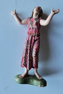 FOUNTAINS NATIVITY FIGURINE LADY DRESS RED DEPOSE ITALY 111 cm 10 1980s - Picture 1 of 3