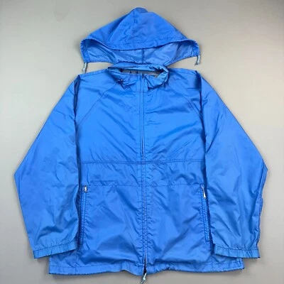 Chaqueta cortavientos vintage Hobie para hombre grande azul ligera con capucha años 80 90 Foto 1 de 4