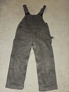POLAR KING BY KEY YOUTH 4T BOY'S BROWN BIB WORK FARM OVERALLS COVERALLS - Picture 1 of 6