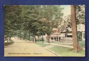 North Main Street Windsor VT Postkarte Straße Nachbarschaft Washington Briefmarken 1 Cent - Bild 1 von 2