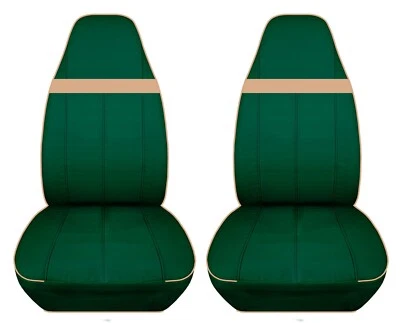 Juego de fundas de asiento de coche delanteras para Jeep Wrangler 1985-2006 YJ-TJ-LJ verde y tostado Foto 1 de 4