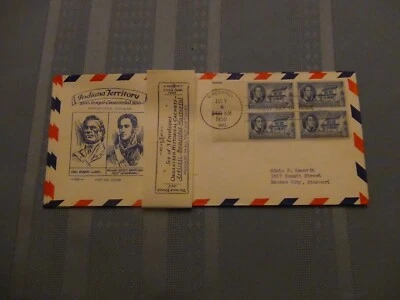 US # 996 Indianna Terr 3C Set Of 5 Pent Arts Cachet Addressed FDC W/Label  #10  - Image 1 of 4