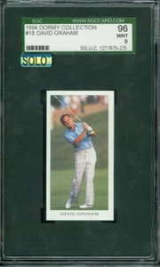 1994 DORMY ERROR # 18 DAVID GRAHAM SGC 9 MAC SOLO FINEST GRADED 172 ISSUED * - Picture 1 of 2